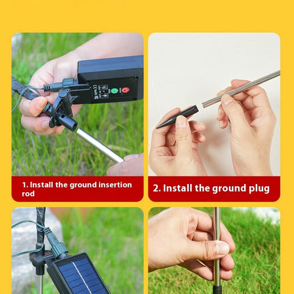 2 Pack Outdoor Waterproof Solar Lights Garden Decorative Lights for Yard Patio Lawn
