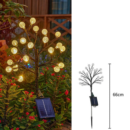 2 Pack Solar Garden Lights Crystal ball Outdoor Solar Lights for Garden Yard Patio Lawn