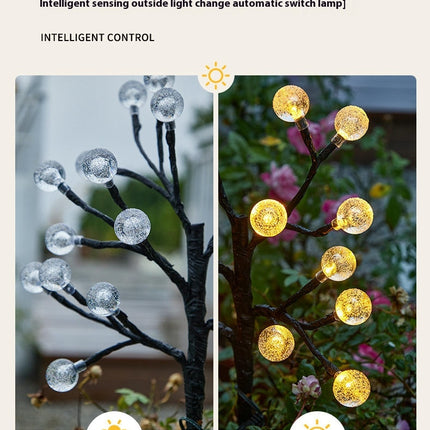 2 Pack Solar Garden Lights Crystal ball Outdoor Solar Lights for Garden Yard Patio Lawn