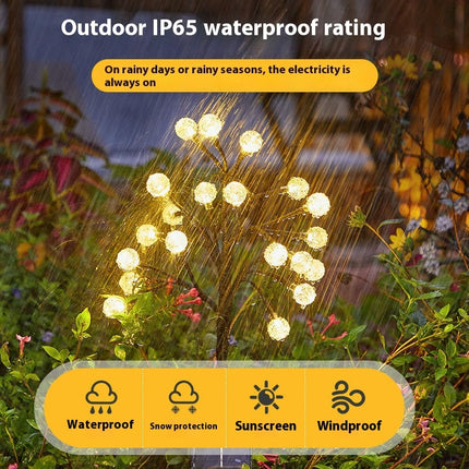 2 Pack Solar Garden Lights Crystal ball Outdoor Solar Lights for Garden Yard Patio Lawn