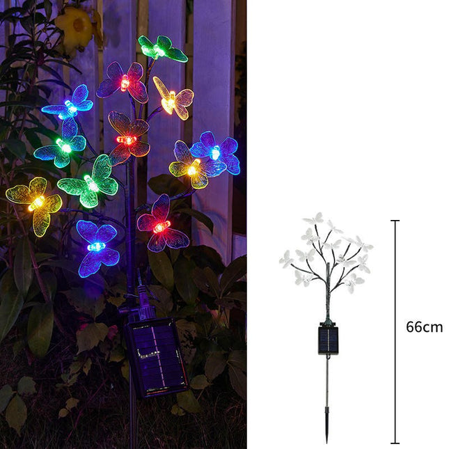 2 Pack Solar Garden Lights Solar Outdoor Butterfly Lights for Yard Patio Pathway Decoration