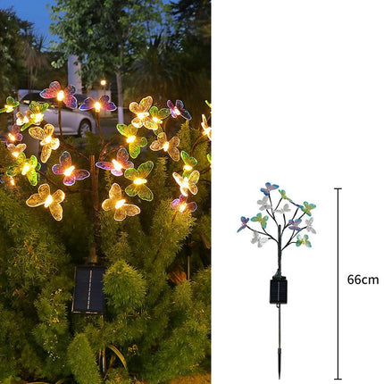 2 Pack Solar Garden Lights Solar Outdoor Butterfly Lights for Yard Patio Pathway Decoration