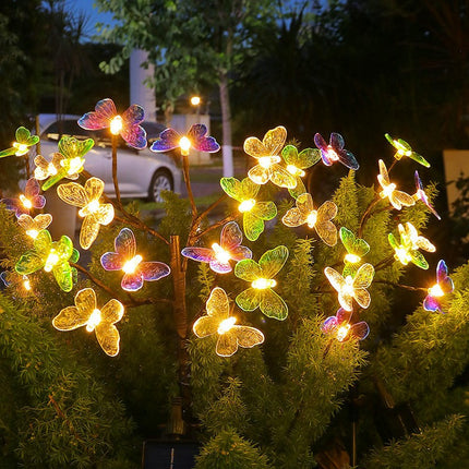 2 Pack Solar Garden Lights Solar Outdoor Butterfly Lights for Yard Patio Pathway Decoration