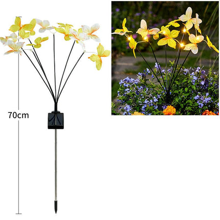 2 Pack Solar Swaying Butterfly Outdoor Lights Solar Decorative Lights for Yard Patio Pathway Decor