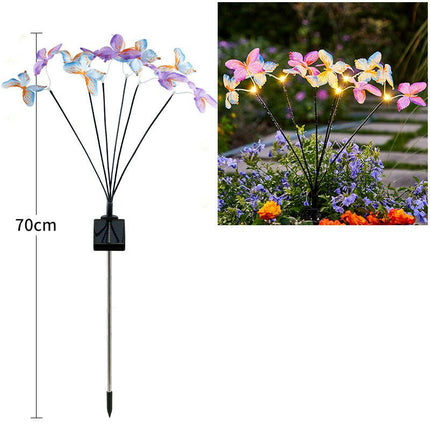2 Pack Solar Swaying Butterfly Outdoor Lights Solar Decorative Lights for Yard Patio Pathway Decor
