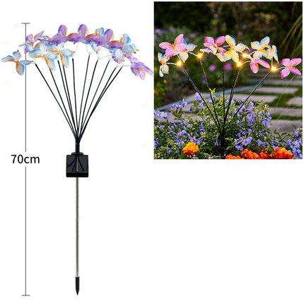 2 Pack Solar Swaying Butterfly Outdoor Lights Solar Decorative Lights for Yard Patio Pathway Decor