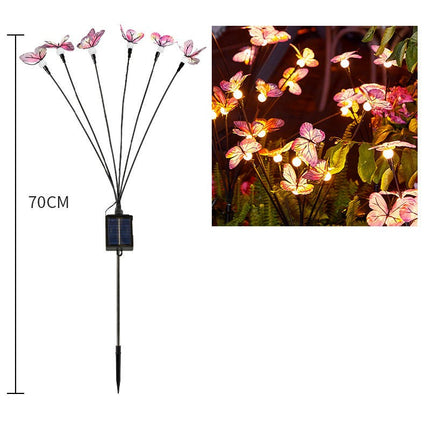 2 Pack Solar Butterfly Lights Outdoor Waterproof Garden Lights for Yard Patio Lawn Pathway Decor