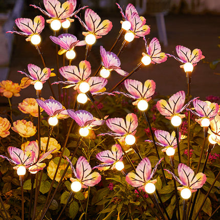 2 Pack Solar Butterfly Lights Outdoor Waterproof Garden Lights for Yard Patio Lawn Pathway Decor