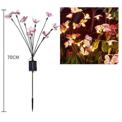 2 Pack Solar Butterfly Lights Outdoor Waterproof Garden Lights for Yard Patio Lawn Pathway Decor