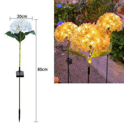 2 Pack Solar Garden Lights Outdoor Hydrangea Flower Solar Lights for Patio Lawn Yard Decor