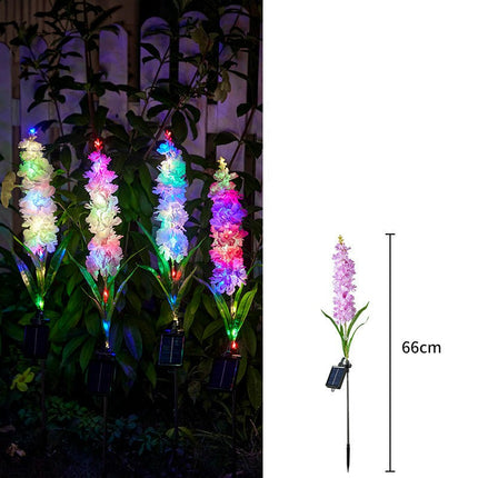 2 Pack Outdoor Waterproof Hyacinth Flowers Decorative Solar Lights for Outside Garden Decor