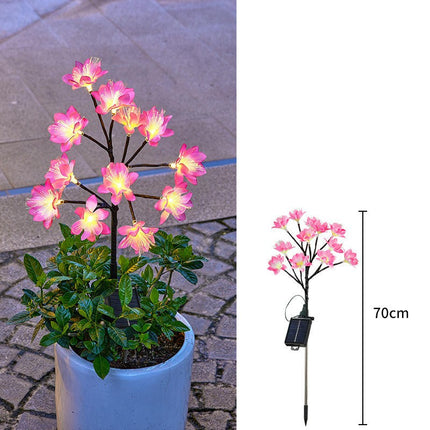 2 Pack Solar Outdoor Lights with Flower Waterproof Solar Garden Lights for Patio Yard Pathway Decor