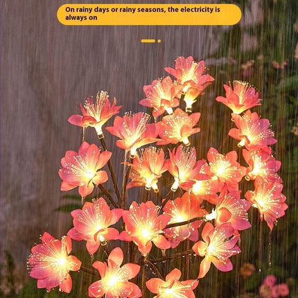 2 Pack Solar Outdoor Lights with Flower Waterproof Solar Garden Lights for Patio Yard Pathway Decor
