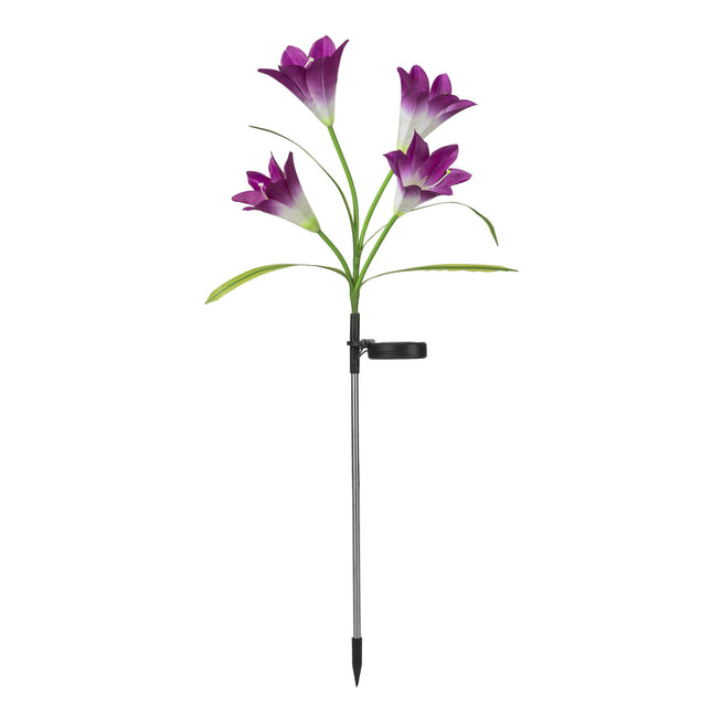 2 Pack Outdoor Waterproof Lily flower Lights Stake Garden Lights for Yard Patio Lawn Pathway