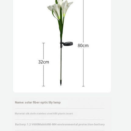 2 Pack Outdoor Waterproof Lily flower Lights Stake Garden Lights for Yard Patio Lawn Pathway