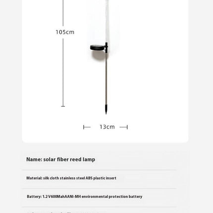 2 Pack Outdoor Waterproof Solar Reed Flower Lights for Outside Pathway Patio Yard