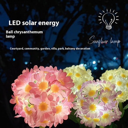 2 Pack Solar Lights Flower Outdoor Waterproof Lights for Outside Garden Yard Patio