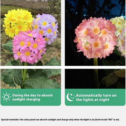 2 Pack Solar Lights Flower Outdoor Waterproof Lights for Outside Garden Yard Patio
