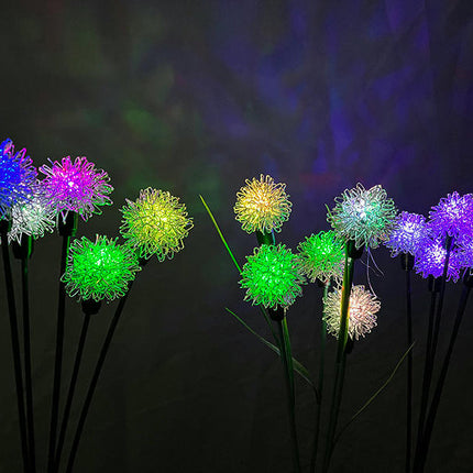 2 Pack Outdoor Solar Flowers Lights Landscape Lights for Garden Lawn Yard Patio Decor