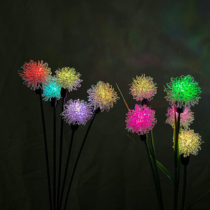2 Pack Outdoor Solar Flowers Lights Landscape Lights for Garden Lawn Yard Patio Decor