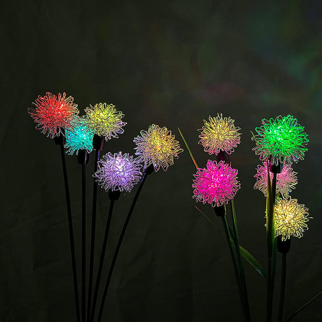 2 Pack Outdoor Solar Flowers Lights Landscape Lights for Garden Lawn Yard Patio Decor