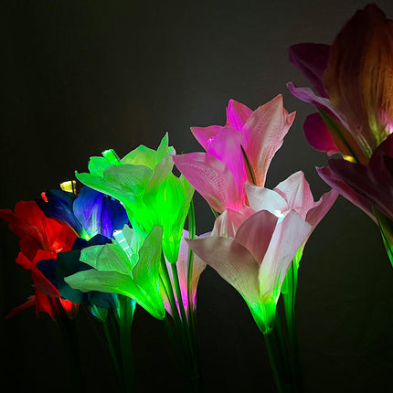 2 Pack Outdoor flower Lights Garden Waterproof Solar Stake Lights for Yard Patio Lawn Decor