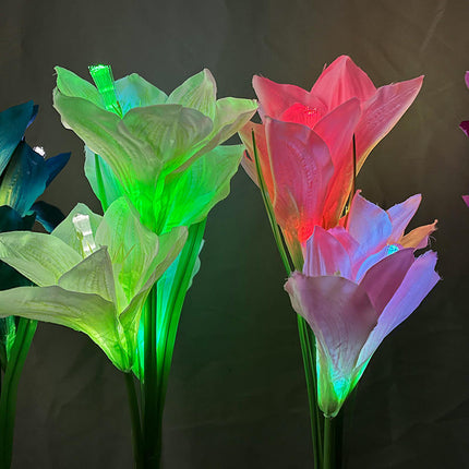 2 Pack Outdoor flower Lights Garden Waterproof Solar Stake Lights for Yard Patio Lawn Decor