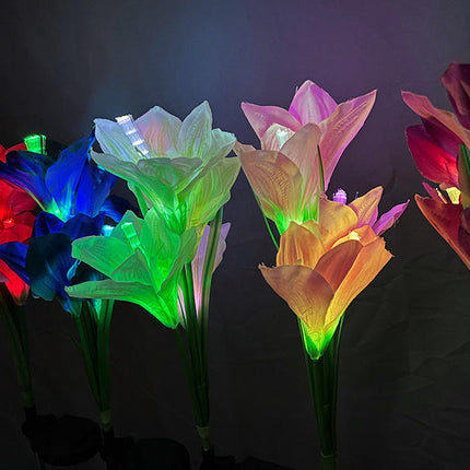 2 Pack Outdoor flower Lights Garden Waterproof Solar Stake Lights for Yard Patio Lawn Decor