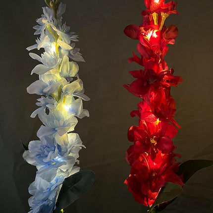2 Pack Outdoor Waterproof Solar Hyacinth Flowers Lights for Garden Lawn Yard Patio Decor