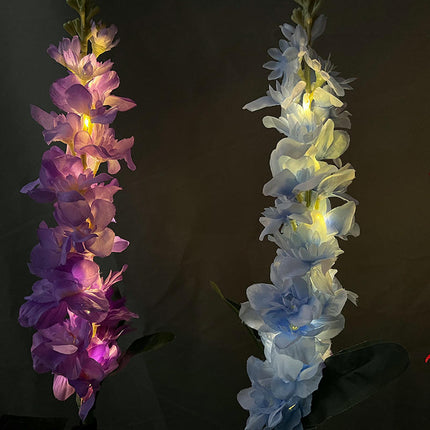 2 Pack Outdoor Waterproof Solar Hyacinth Flowers Lights for Garden Lawn Yard Patio Decor