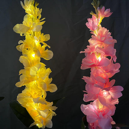 2 Pack Outdoor Waterproof Solar Hyacinth Flowers Lights for Garden Lawn Yard Patio Decor