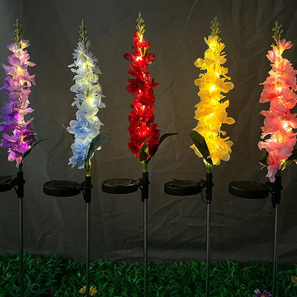 2 Pack Outdoor Waterproof Solar Hyacinth Flowers Lights for Garden Lawn Yard Patio Decor