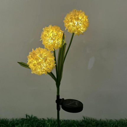 2 Pack Outdoor Waterproof Solar Hydrangea Flowers Lights for Garden Lawn Yard Patio Decor