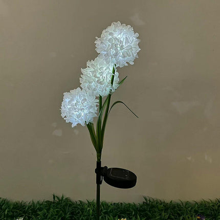 2 Pack Outdoor Waterproof Solar Hydrangea Flowers Lights for Garden Lawn Yard Patio Decor