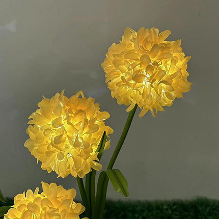 2 Pack Outdoor Waterproof Solar Hydrangea Flowers Lights for Garden Lawn Yard Patio Decor