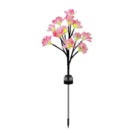 2 Pack Solar Garden Lights Outdoor Waterproof Solar Flowers Lights for Outside Yard Patio Decor