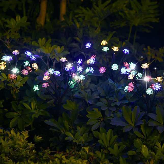 2 Pack Solar Outdoor Waterproof Garden Flowers Lights for Outside Yard Lawn Patio Decor