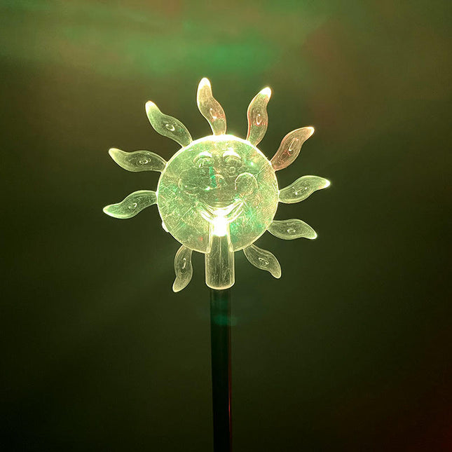 2 Pack Solar Garden Lights Outdoor Decor Landscape Lights for Patio Solar Pathway Yard Lawn