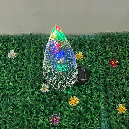 2 Pack Solar Waterproof Outdoor Christmas Tree Garden Stake Lights  for Pathway Lights Patio Yard