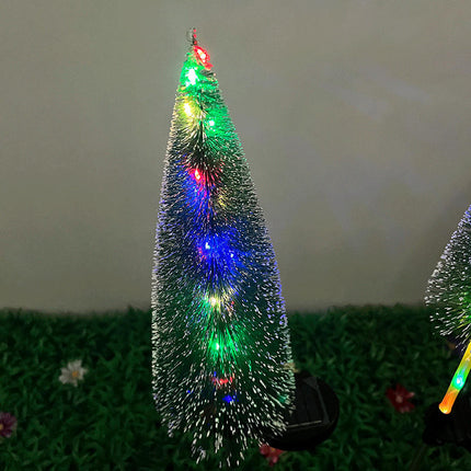 2 Pack Solar Waterproof Outdoor Christmas Tree Garden Stake Lights  for Pathway Lights Patio Yard