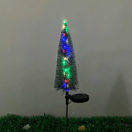 2 Pack Solar Waterproof Outdoor Christmas Tree Garden Stake Lights  for Pathway Lights Patio Yard