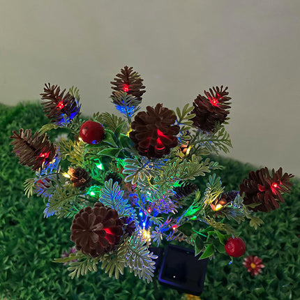 2 Pack Solar Pine Cone Tree Garden Waterproof Outdoor Lights  for Pathway Lights Patio Yard