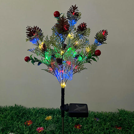 2 Pack Solar Pine Cone Tree Garden Waterproof Outdoor Lights  for Pathway Lights Patio Yard