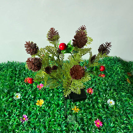 2 Pack Solar Pine Cone Tree Garden Waterproof Outdoor Lights  for Pathway Lights Patio Yard