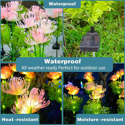 2 Pack Solar Equinox Flowers Lights Waterproof Landscape Outside Lights for Yard Lawn Patio