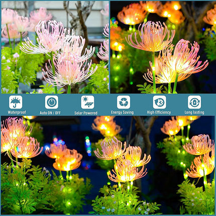 2 Pack Solar Equinox Flowers Lights Waterproof Landscape Outside Lights for Yard Lawn Patio
