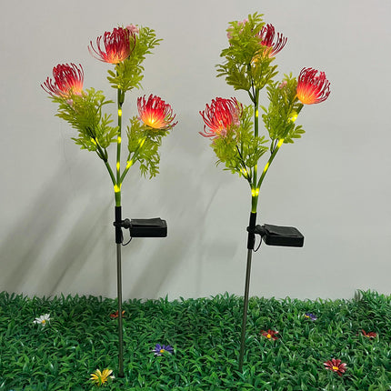 2 Pack Solar Equinox Flowers Lights Waterproof Landscape Outside Lights for Yard Lawn Patio