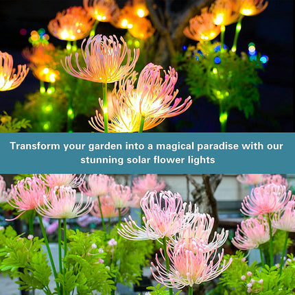 2 Pack Solar Equinox Flowers Lights Waterproof Landscape Outside Lights for Yard Lawn Patio