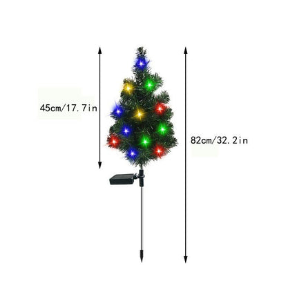 2 Pack Solar Christmas Tree Lights Outdoor Waterproof Christmas Lights for Patio Yard Decor