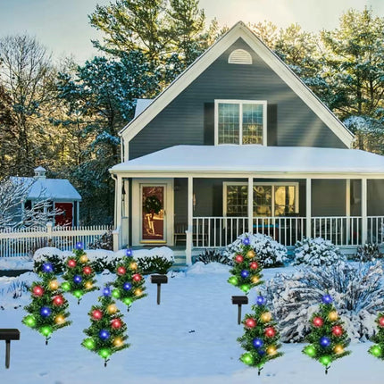 2 Pack Solar Christmas Tree Lights Outdoor Waterproof Christmas Lights for Patio Yard Decor